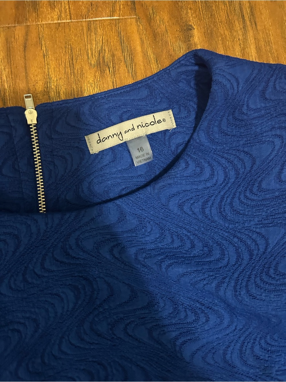 Danny & Nicole Royal Blue Sleeveless Fit-and-Flare Dress - Picture 4 of 8